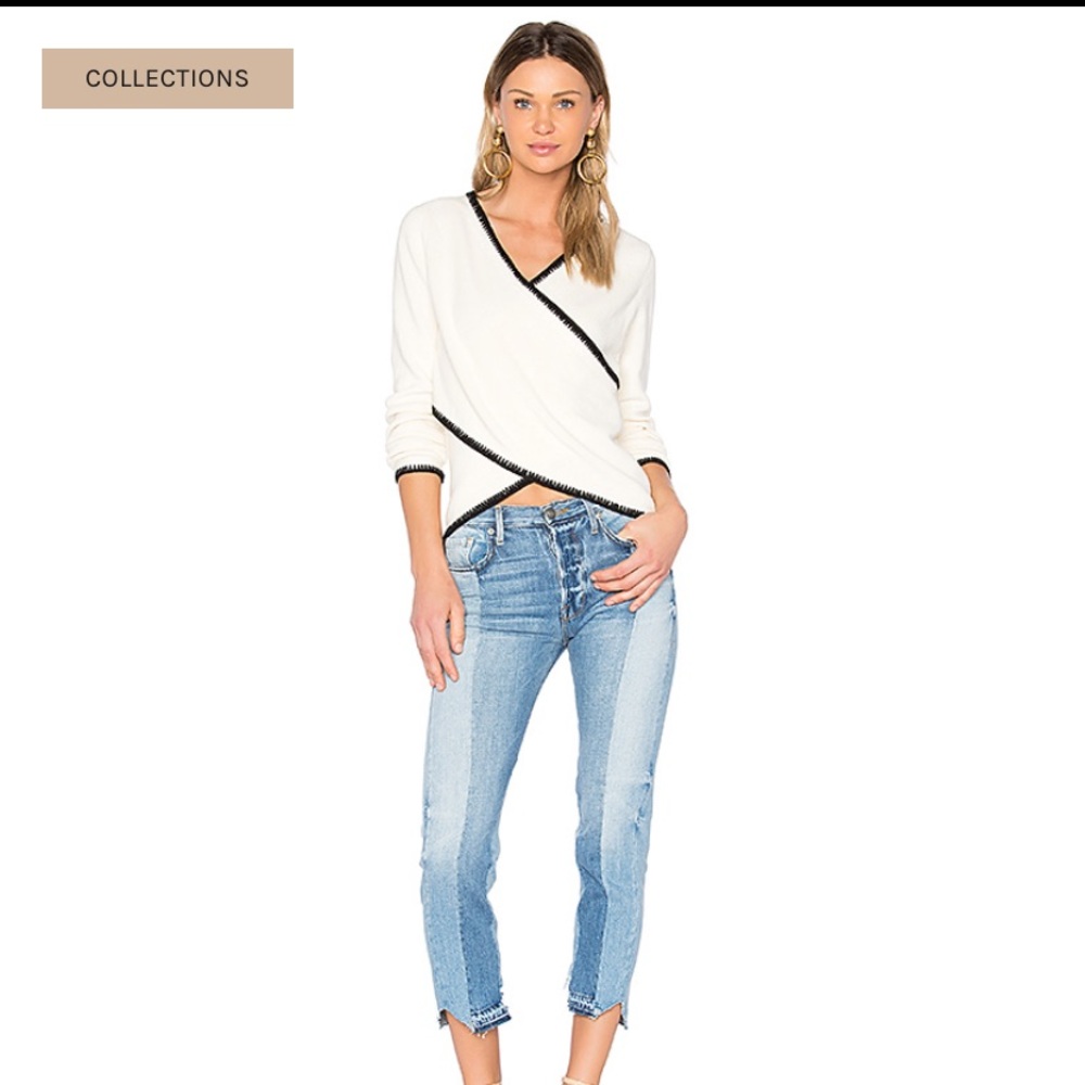 Derek Lam 10 Crosby Reversible Sweater Sz S Ivory - Picture 4 of 8